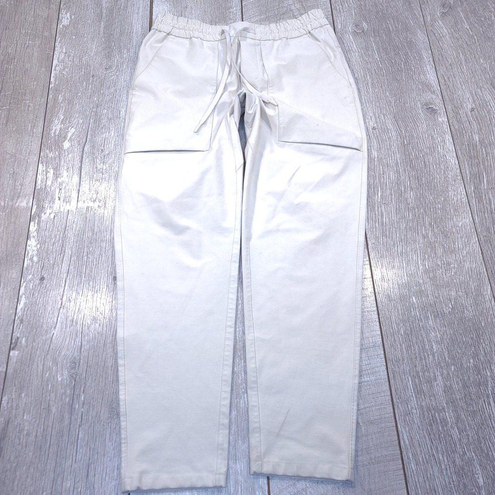Lululemon Bowline Pants Mens Medium Opal White Canvas Drawstring Utilitech